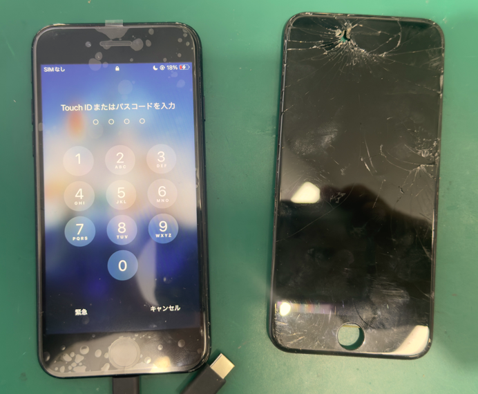 iPhone SE3(アイフォン エスイー3）液晶表示不良による画面交換【登戸・向ケ丘遊園店】